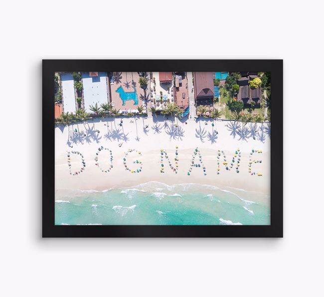 Life's a Beach: Personalised {breedFullName} Framed Print